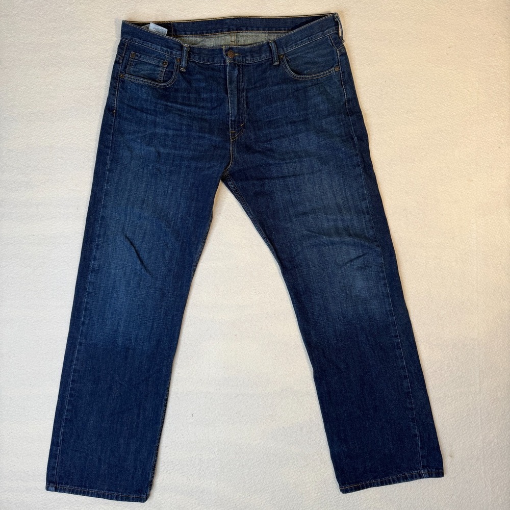 Levi's 569 Jeans Mens 36X32 Blue Loose Straight Leg Dark Wash Denim